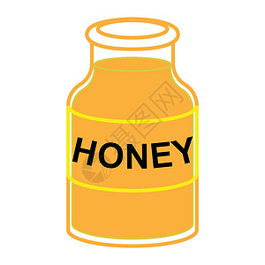 纯色蜂蜜图标背景图片