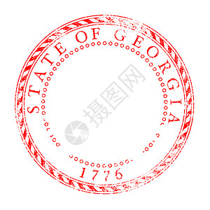 Georgia 红墨印迹艺术绘画红色墨水艺术品橡皮邮票插图背景图片