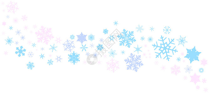 Snowflake 碎雪条横幅艺术品插图季节性下雪绘画艺术背景图片
