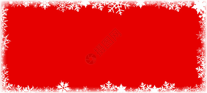 雪花红背景横幅季节性边界绘画艺术插图艺术品下雪背景图片