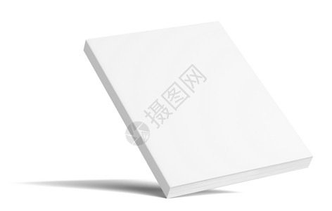 带阴影的空白书 模拟模版教科书教育文档小册子床单对象白色渲染插图3d背景图片