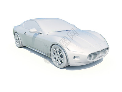 3d车白色空白模版车辆车身商务豪车汽车图标跑车轿车修理渲染背景图片