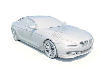 3d车白色空白模版修理豪车车身汽车工业模板图标车辆背景轿车运输背景图片