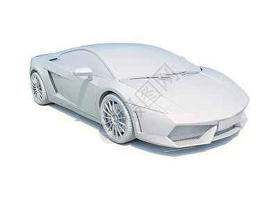 3d车白色空白模版保养豪车跑车修理商务3d服务渲染汽车车辆背景图片