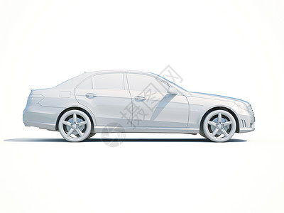 3d车白色空白模版保养豪车服务轿车汽车跑车图标维修商务3d背景图片