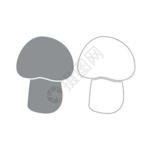 Mushroom - 粉红灰色的图标背景图片