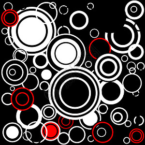 反红白圆圈艺术逆行黑色白色红色艺术品插图绘画背景图片