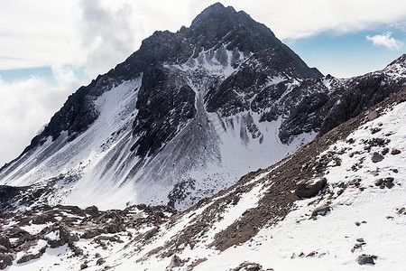 玉龙雪山旅行目的地天空旅游背景图片