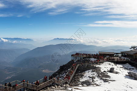 玉龙雪山天空旅游目的地旅行背景图片