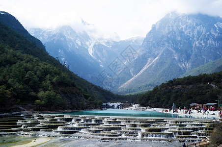 利江蓝月亮谷旅游旅行目的地背景图片