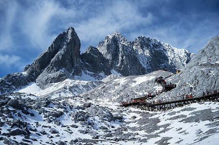 玉龙雪山旅行旅游天空目的地背景图片