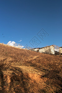 桑赞林修道院旅游目的地寺院旅行背景图片