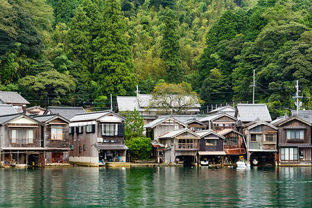 奋斗乔伊京都伊内乔的传统住房背景