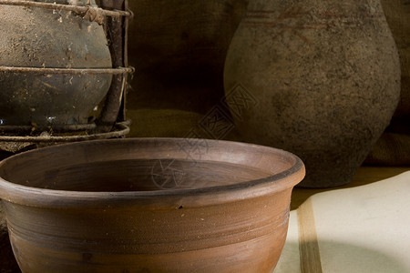 古老的用陶器维持生命历史工艺厨房艺术黏土陶瓷投手制品网络花瓶背景图片