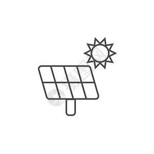 系能源技术生态矢量概念 生态太阳能电池板图标环境能源技术力量太阳细胞阳光仪表电压电气插画