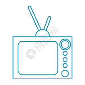 细线电视 ico娱乐家庭卡通片细线电影电视机器电气家用电器背景图片