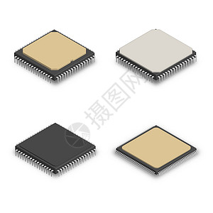 SMT贴片3D 矢量图中不同处理器的集合安装电气插图芯片电压技术贴片母板维修半导体设计图片