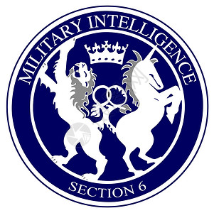 MI6 Logo 按键绘画军情六处纽带英语插图间谍背景图片