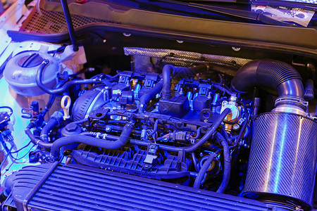 发动机积碳汽车发动机部件碳纤维机器穿孔材料反射合金通风复合材料生产机械背景