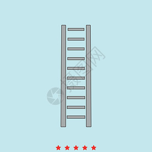 木制阶梯是图标背景图片