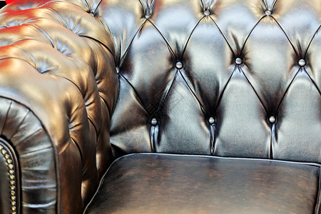 沙发细节材料座位客厅长椅皮革风格奢华房间装饰软垫背景图片