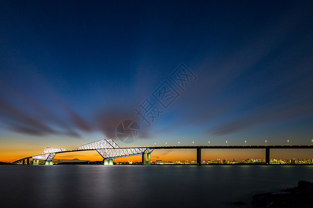 东京门桥桥夜恐龙飞机建筑学天空城市旅游橙子飞机场地标游客背景