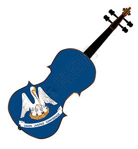 路易斯安那州艺术旗帜字符串乐器细绳音乐背景图片