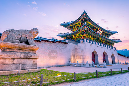 昌庆宫首尔京博庆宫 韩国建筑皇家历史旅行地标城市背景