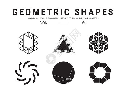 通用几何形状系列教育黑色材料插图灰色横幅宇宙标签海报标题背景图片