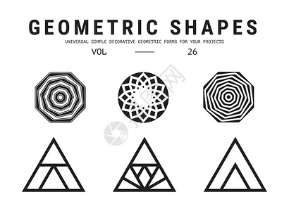 通用几何形状系列材料横幅三角形星星作品白色宇宙标题海报圆圈背景图片