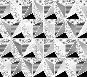 矢量无缝模式 抽象几何插图装饰品操作菱形墙纸马赛克万花筒三角形流行音乐艺术背景图片