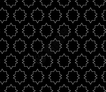 具有可编辑笔划权重的矢量无缝几何图案六面体条纹正方形对角线白色六边形窗饰风格菱形网格背景图片