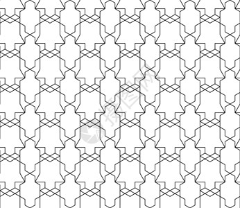 具有可编辑笔划权重的矢量无缝几何图案窗饰六面体三角形网格菱形黑色多边形装饰中风对角线背景图片
