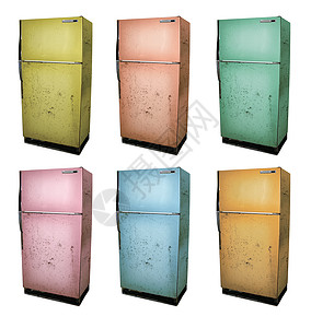 旧冰箱冰盒电子产品器具装饰用具厨房背景图片