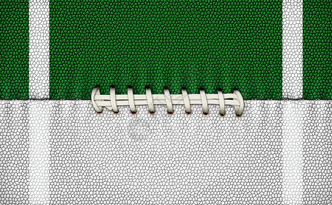 足球纹质游戏鞋带运动猪皮绿色白色背景图片
