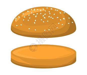 没做完空的汉堡卷矢量符号图标设计插画