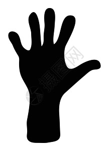 手势轮廓矢量符号图标设计卡通片人士拇指商务手指横幅棕榈商业插图黑与白背景图片