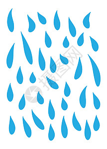 透明情泪素材蓝色雨泪落下矢量符号图标设计 白色背景上孤立的美丽插图集环境眼泪标识雨滴水滴卡通片液体插画