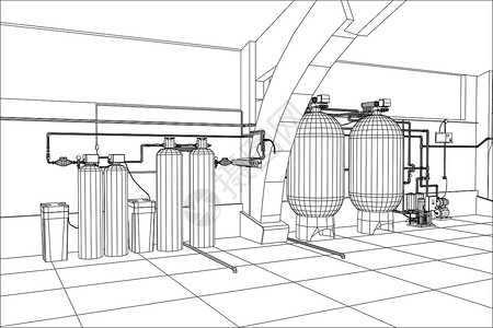 净水站 工业设备 追踪图 3工程平台配件活力管道工厂阀门管子发动机车站背景图片
