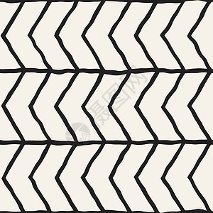 手绘风格无缝模式 在黑白的抽象几何平铺背景 矢量涂鸦线格白色创造力中风条纹墨水包装装饰刷子格子打印背景图片