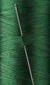 针线绿色缝纫纺织品配件别针棉布织物工作材料工具背景图片