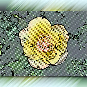 计算机生成的半色调 popart 风格花卉艺术品阴影创造力插图马赛克铅笔装饰品植物流行艺术万花筒背景图片