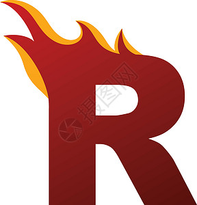 火烧首字母 alphabe公司标识品牌火焰背景图片