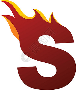 火烧首字母 alphabe标识火焰品牌公司背景图片