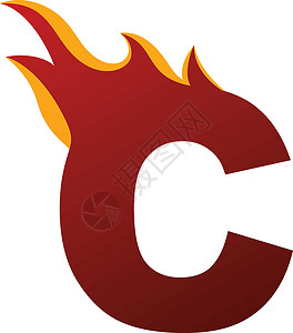 火烧首字母 alphabe标识火焰公司品牌背景图片