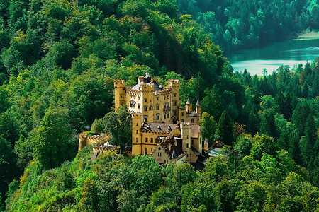 西乡高森德国城堡山脉历史性地标旅行童话旅游建筑风景吸引力建筑学背景
