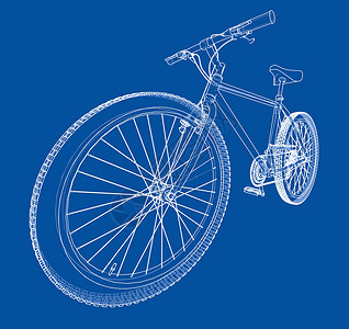 自行车 线框样式 韦克托运动速度闲暇训练框架锻炼踏板竞赛插图车轮背景图片