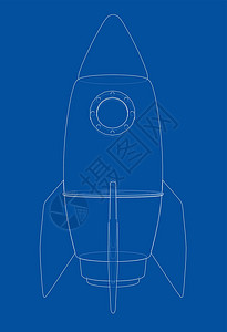 火箭素描 韦克托飞船草图插图绘画艺术背景图片