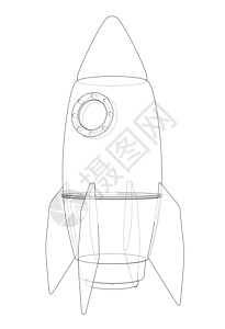 火箭素描 韦克托草图艺术绘画插图飞船设计图片
