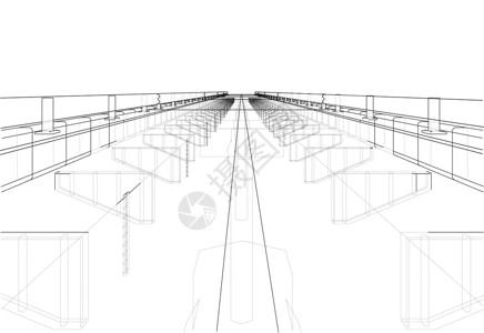 桥梁素描 韦克托建筑绘画插图建筑学草图背景图片